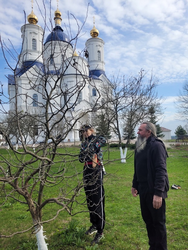 Арбористы из Набережных Челнов приводят в порядок сад Свенского монастыря