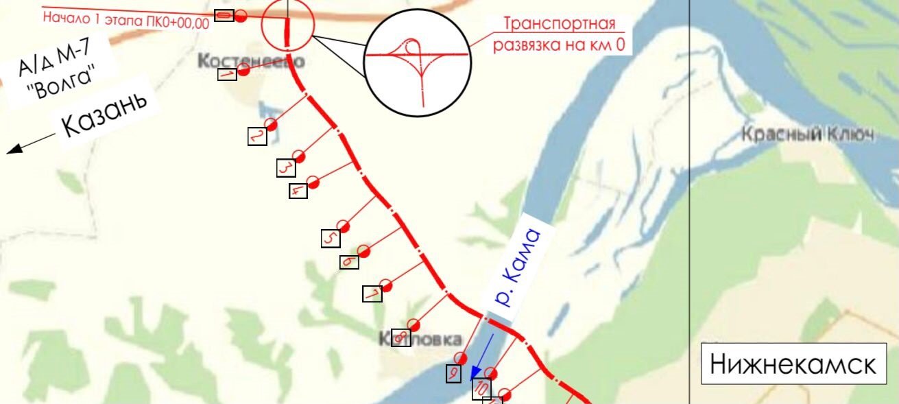 Проект дороги м7 мимо набережных челнов