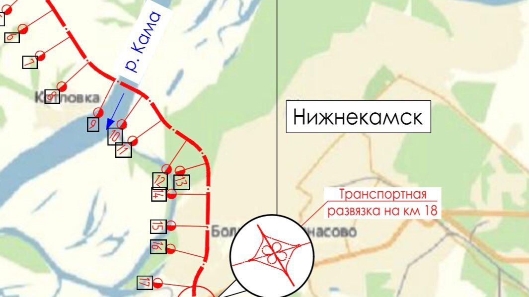 Проект дороги м7 мимо набережных челнов