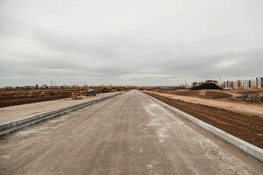 В Челнах завершается строительство нового участка улицы Нариманова (фото)