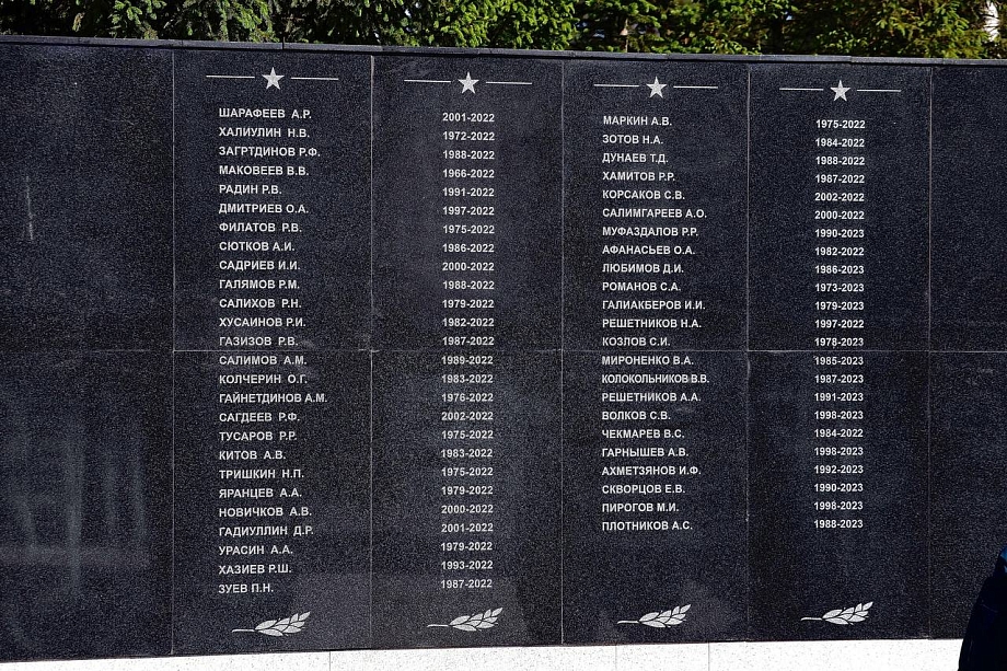 Стена памяти в Челнах пополнилась именами погибших в спецоперации (фото)
