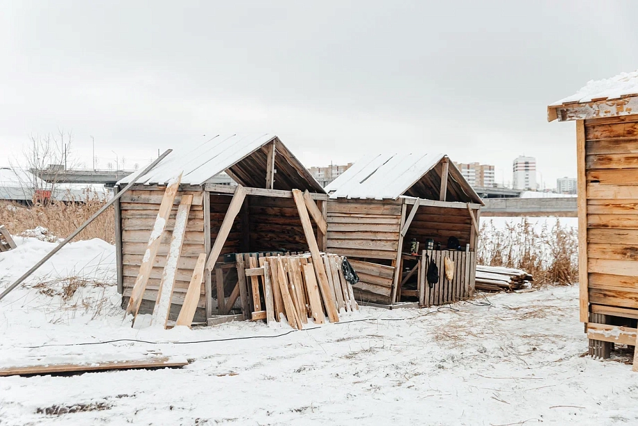 Фото: в Челнах на Мелекеске готовят купель для крещенских купаний