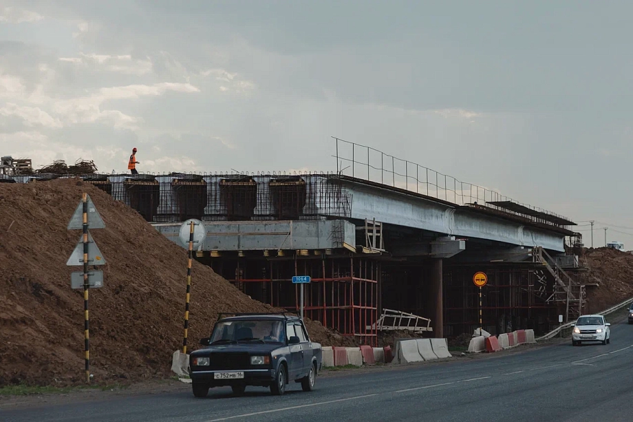 Фото: масштабная стройка в районе ТЭЦ - возводят путепровод и мостовой переход