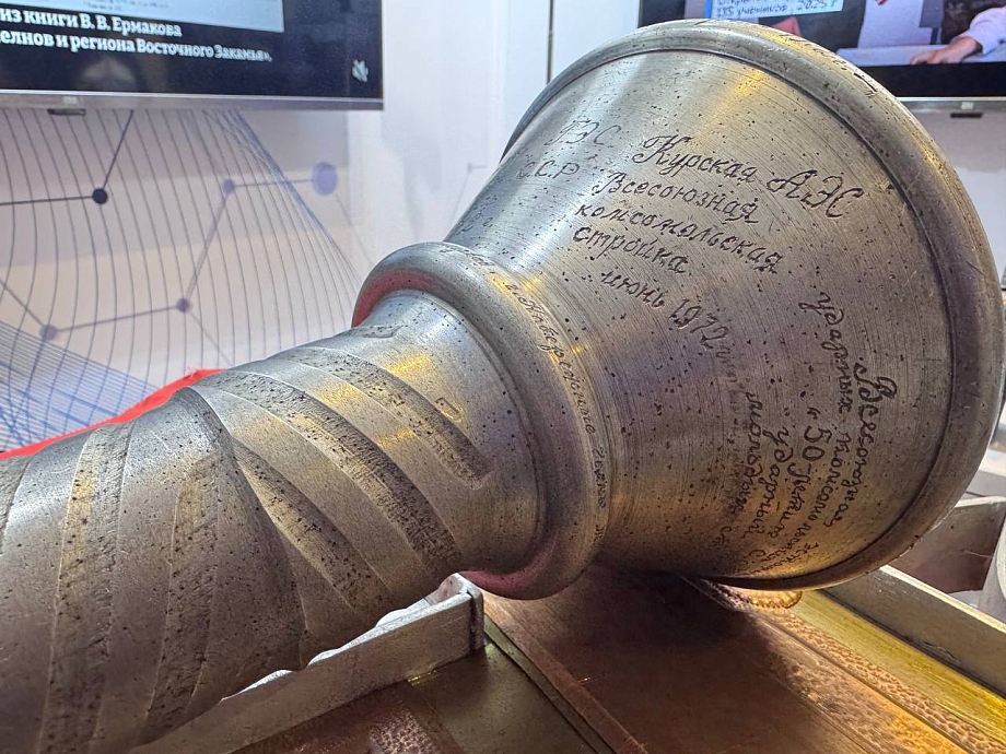 Флаг, побывавший в космосе, показали Рустаму Минниханову на выставке в Челнах