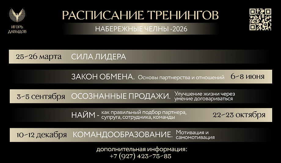 Выбор 5000 челнинцев: чем привлекают тренинги Игоря Давыдова Выбор 5000 челнинцев: чем привлекают тренинги Игоря Давыдова