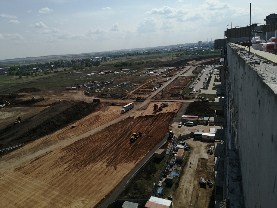 Строительство продолжения Московского проспекта: вид с высоты (видео)
